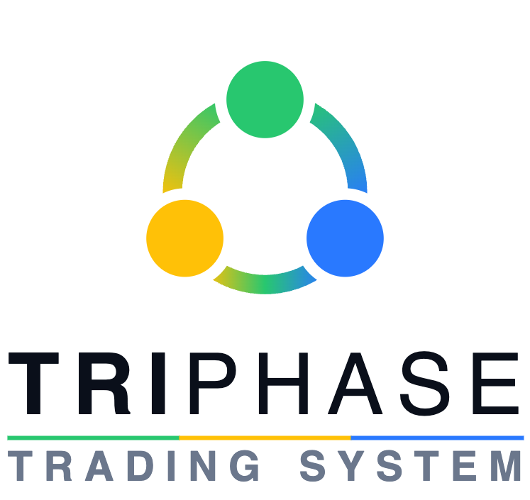 TriPhase portrait logo — dark text