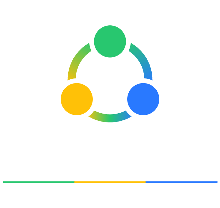 TriPhase portrait logo — white text